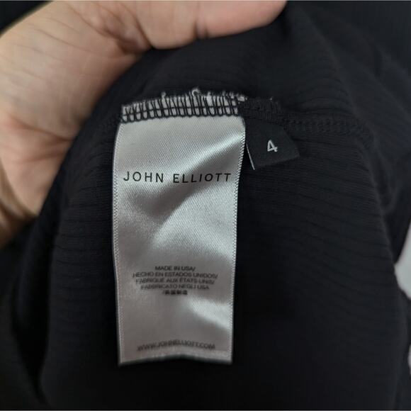 NWT John Elliott Black Cotton Ribbed Tank Dress - Picture 6 of 9
